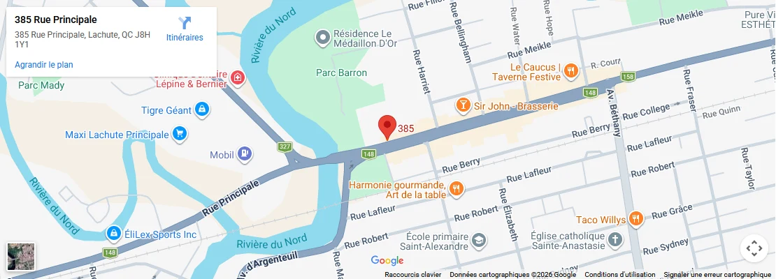 Carte - 385 rue Principale, Lachute